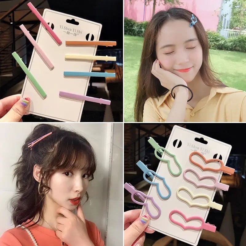 Set Of 7 Colorful Hair Clips, Kid Cute Colorful Hairpin, Droplets Children Hairs BB Clip Hairpin, Cute Women's Frosted Hair Clip, Hollow Geometric Fluffy Hair Clip Set Of 7 Colorful Hair Clips, Kid Cute Colorful Hairpin, Droplets Children Hairs BB Clip Hairpin, Cute Women's Frosted Hair Clip, Hollow Geometric Fluffy Hair Clip